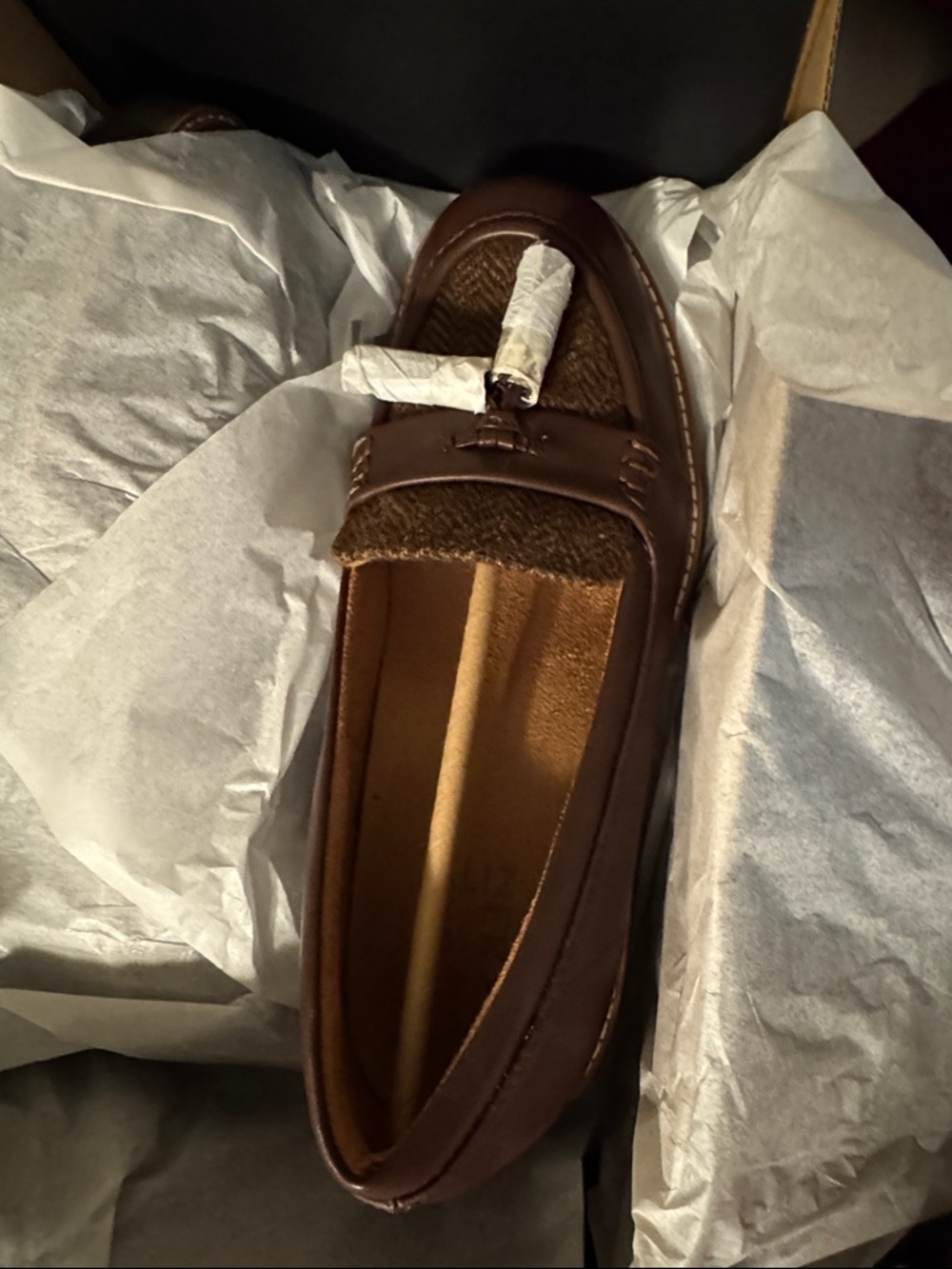 Naturalizer Women's Brown Leather Tassel Loafers